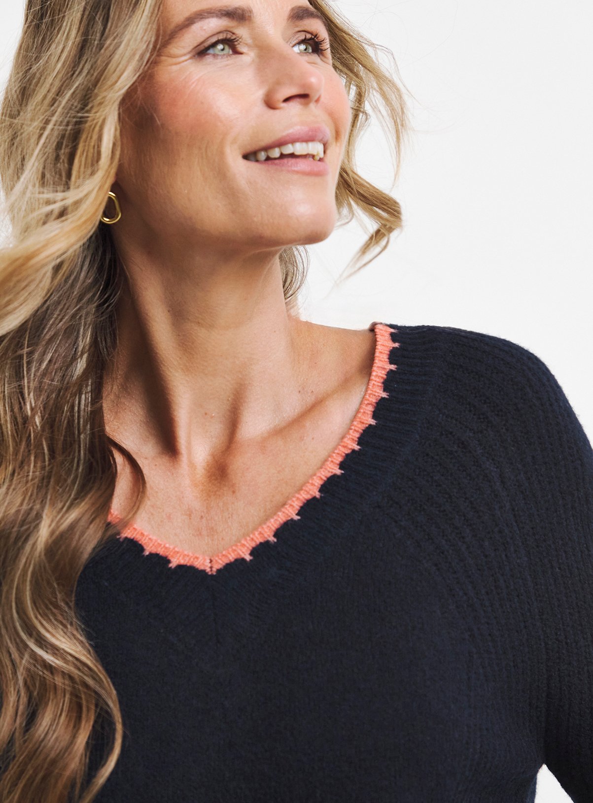 JD WILLIAMS Sponge Slouchy V Neck Whipstitch Tunic 16-18 - Image 4 thumbnail