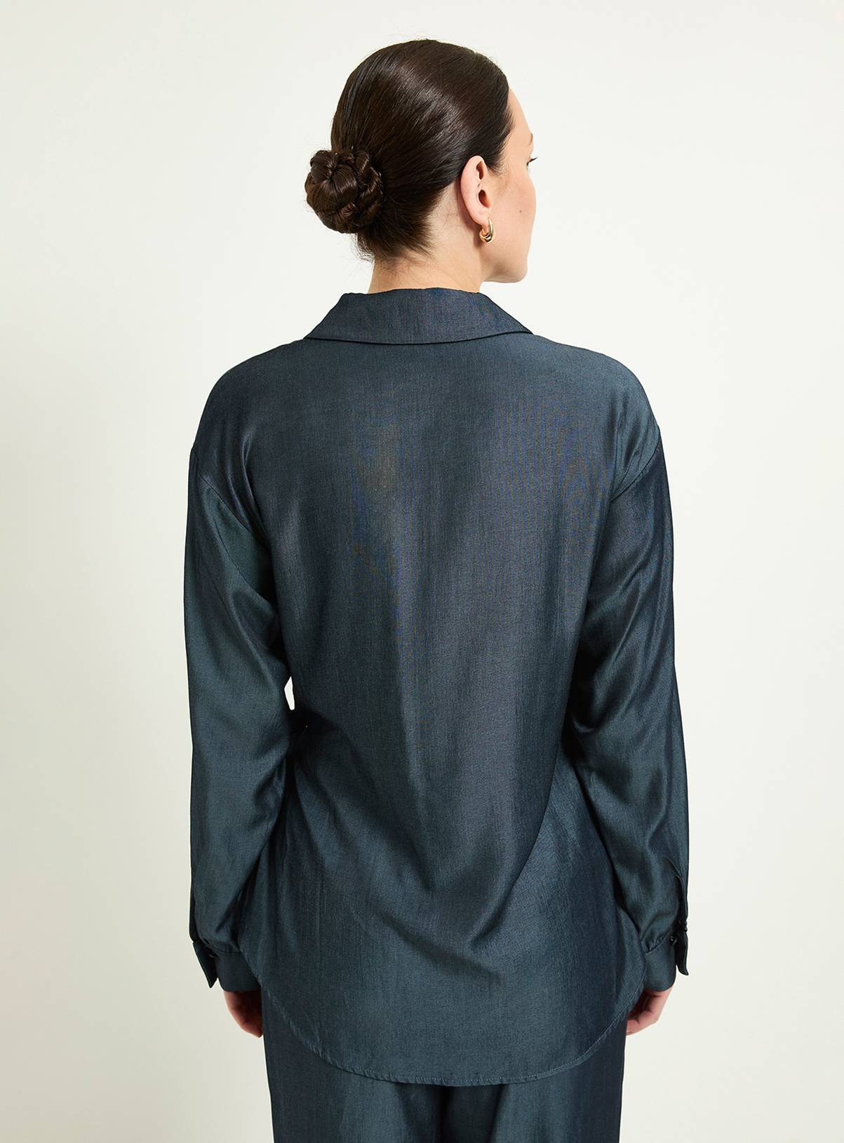 WALLIS Denim Look Tie Side Shirt Co-Ord 12 - Image 3