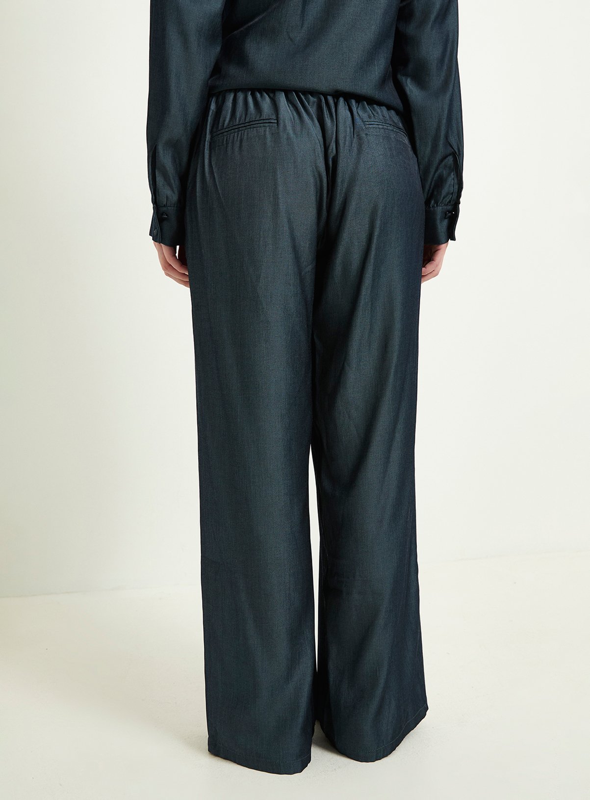 WALLIS Denim Look Wide Leg Trouser Co-Ord 22 - Image 3 thumbnail
