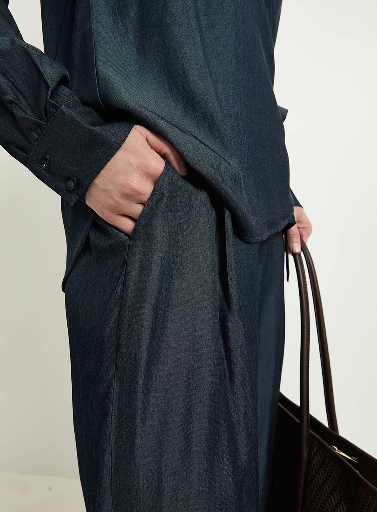 WALLIS Denim Look Wide Leg Trouser Co-Ord 22 - Image 4