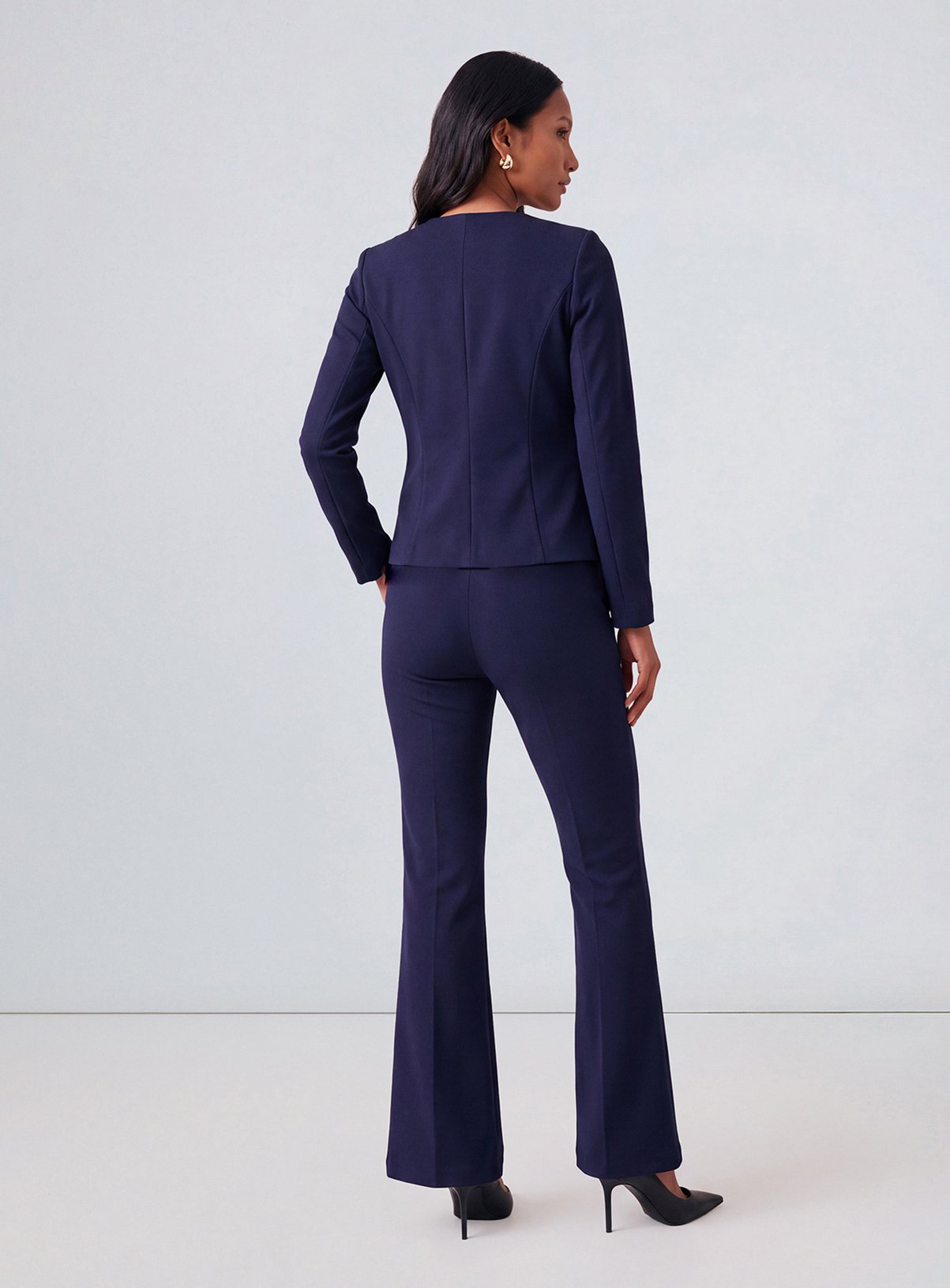 PRINCIPLES Compact Jersey Kick Flare Trouser 14 - Image 3 thumbnail