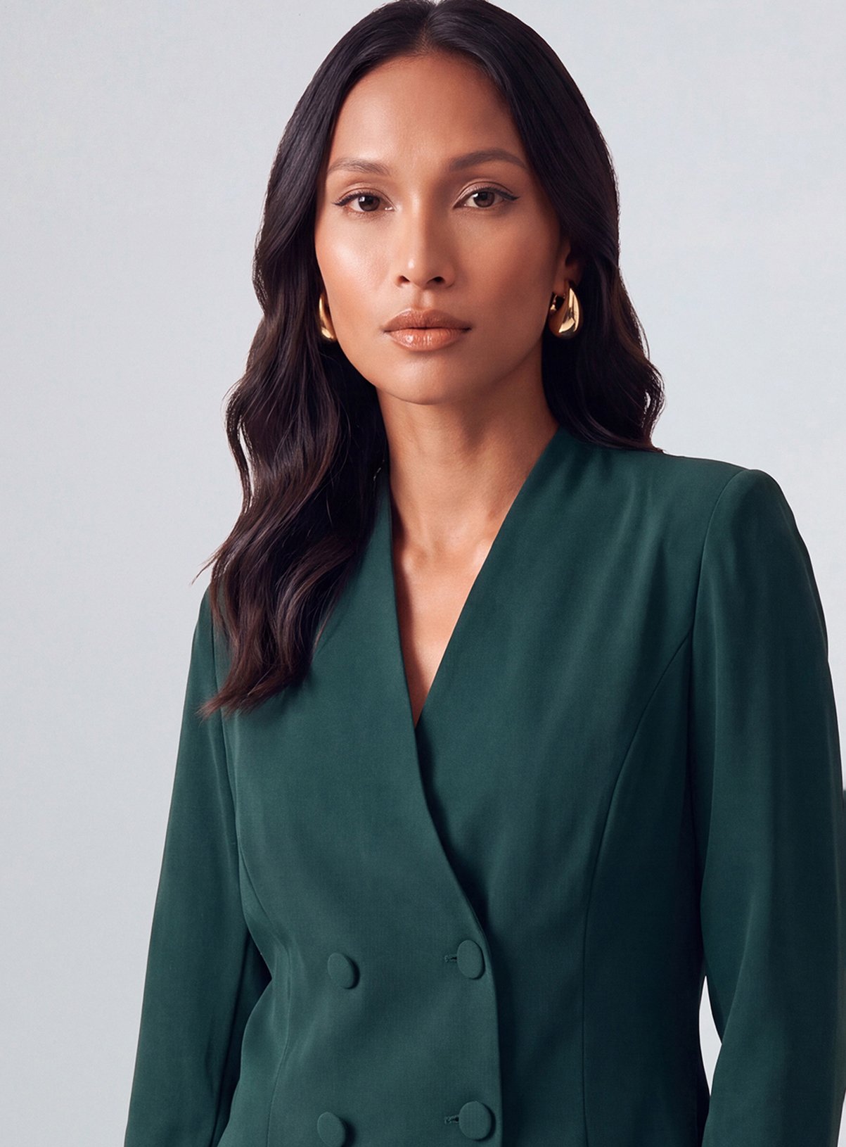 PRINCIPLES Signature Crepe Structured Collar Double Breasted Blazer 12 - Image 2 thumbnail