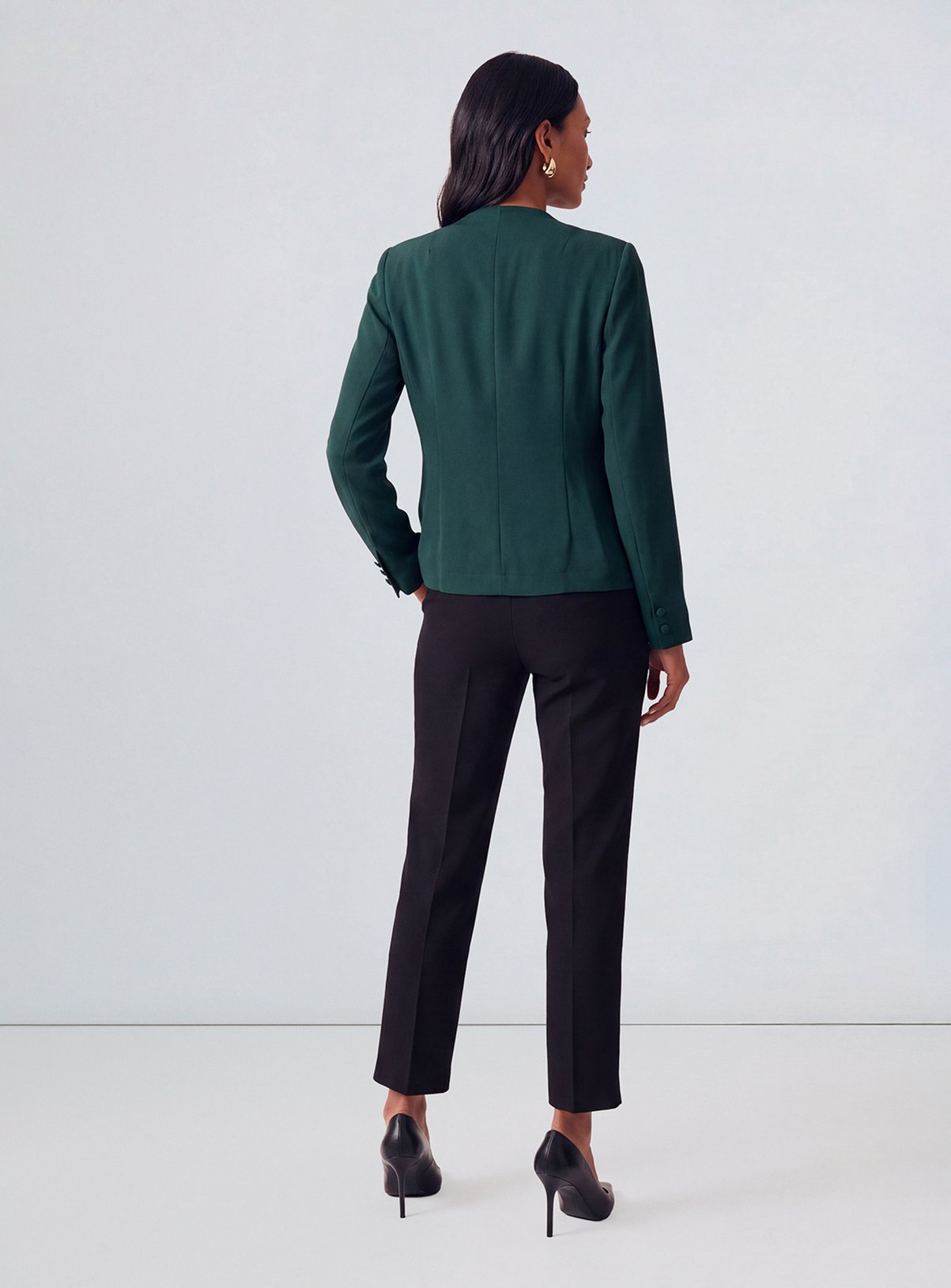 PRINCIPLES Signature Crepe Structured Collar Double Breasted Blazer 12 - Image 3 thumbnail