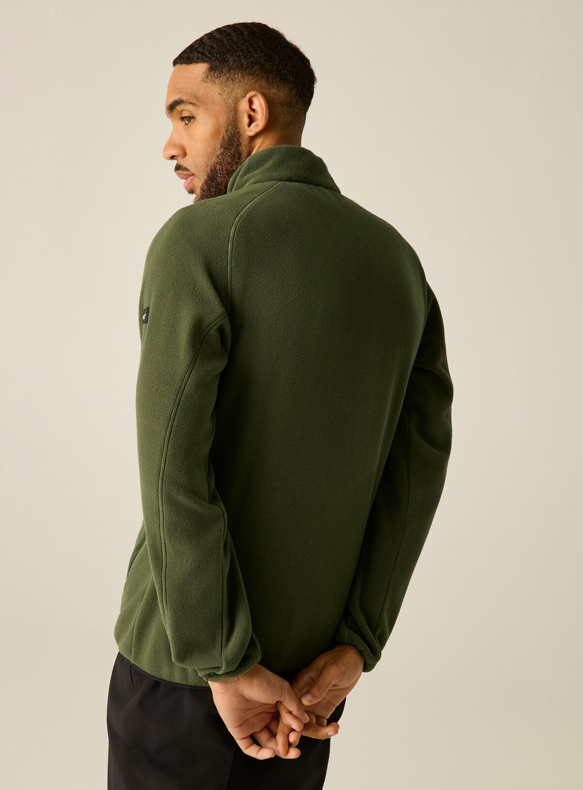 REGATTA Hadfield Zip Up Fleece Khaki L - Image 2 thumbnail
