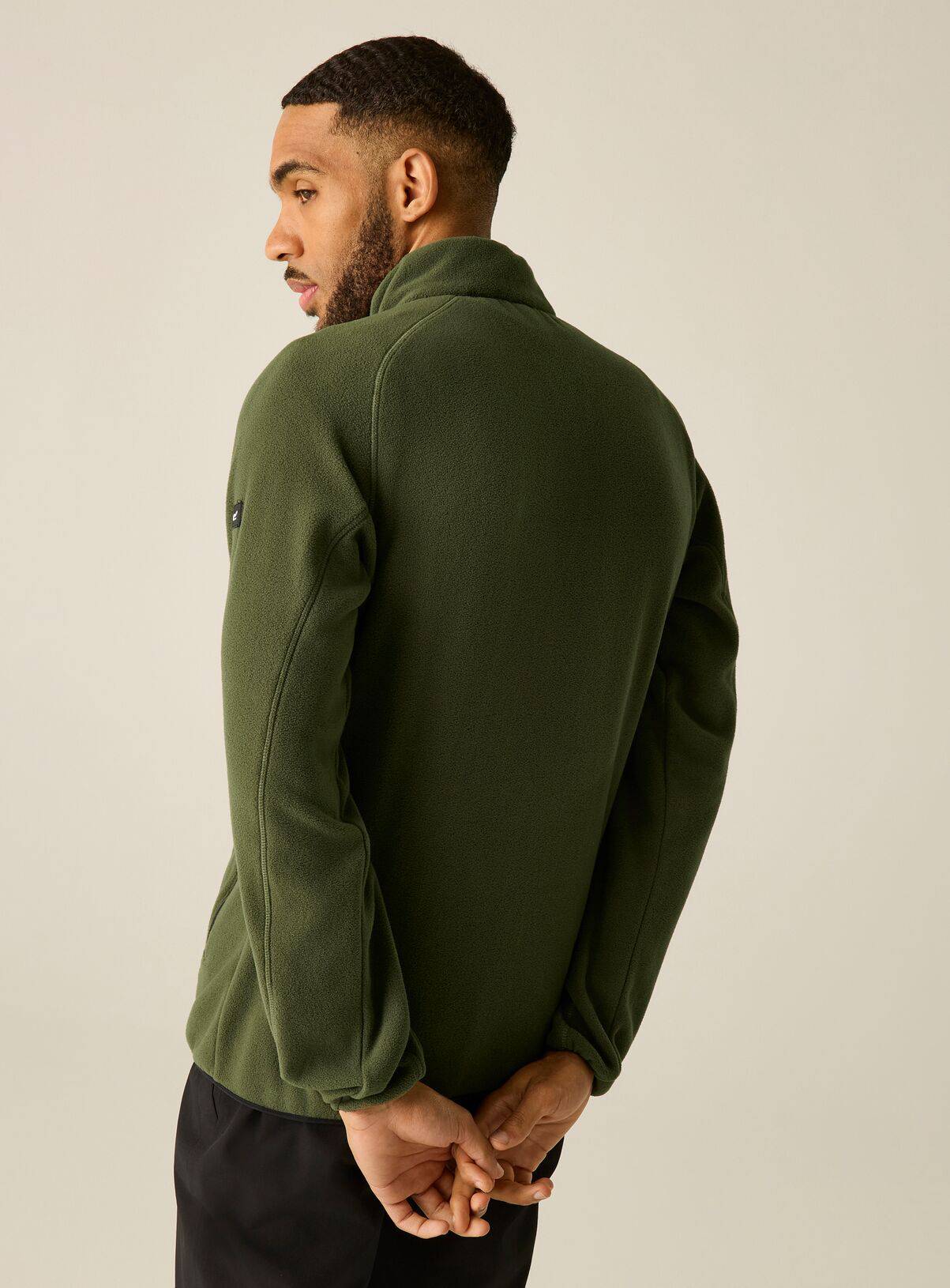 REGATTA Hadfield Zip Up Fleece Khaki L - Image 2