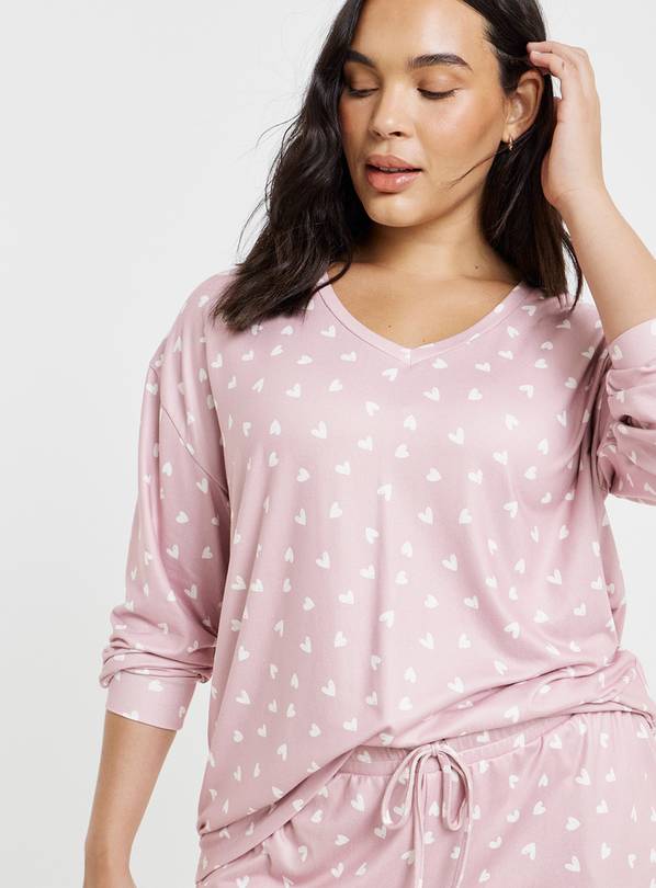 SIMPLY BE Pretty Secrets Heart Soft Lounge Set 28-30