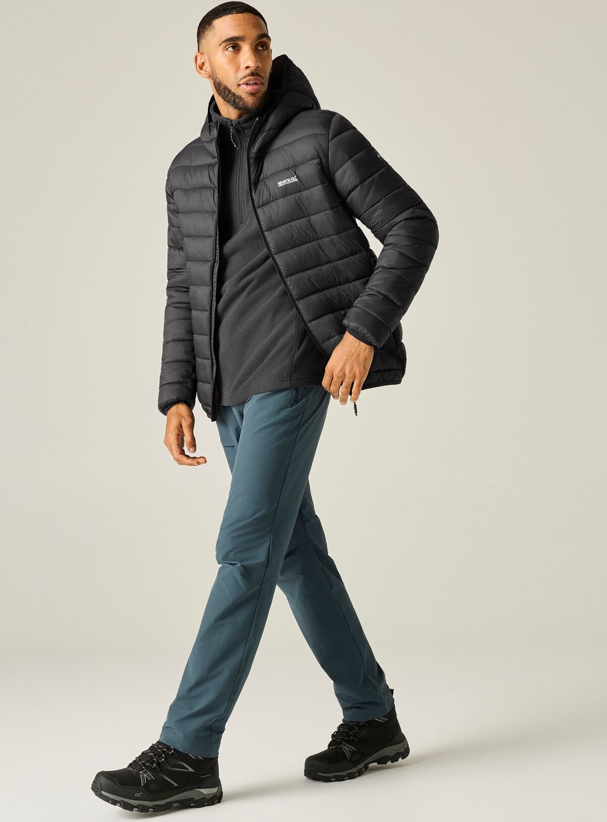 REGATTA Hooded Water Repellant Marizion Jacket Black XXL - Image 2 thumbnail