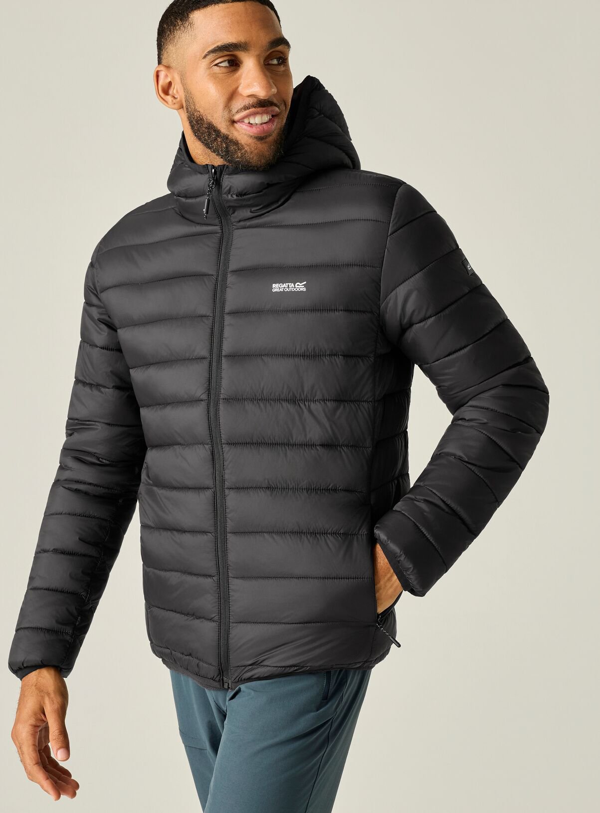 REGATTA Hooded Water Repellant Marizion Jacket Black XXL - Image 4 thumbnail