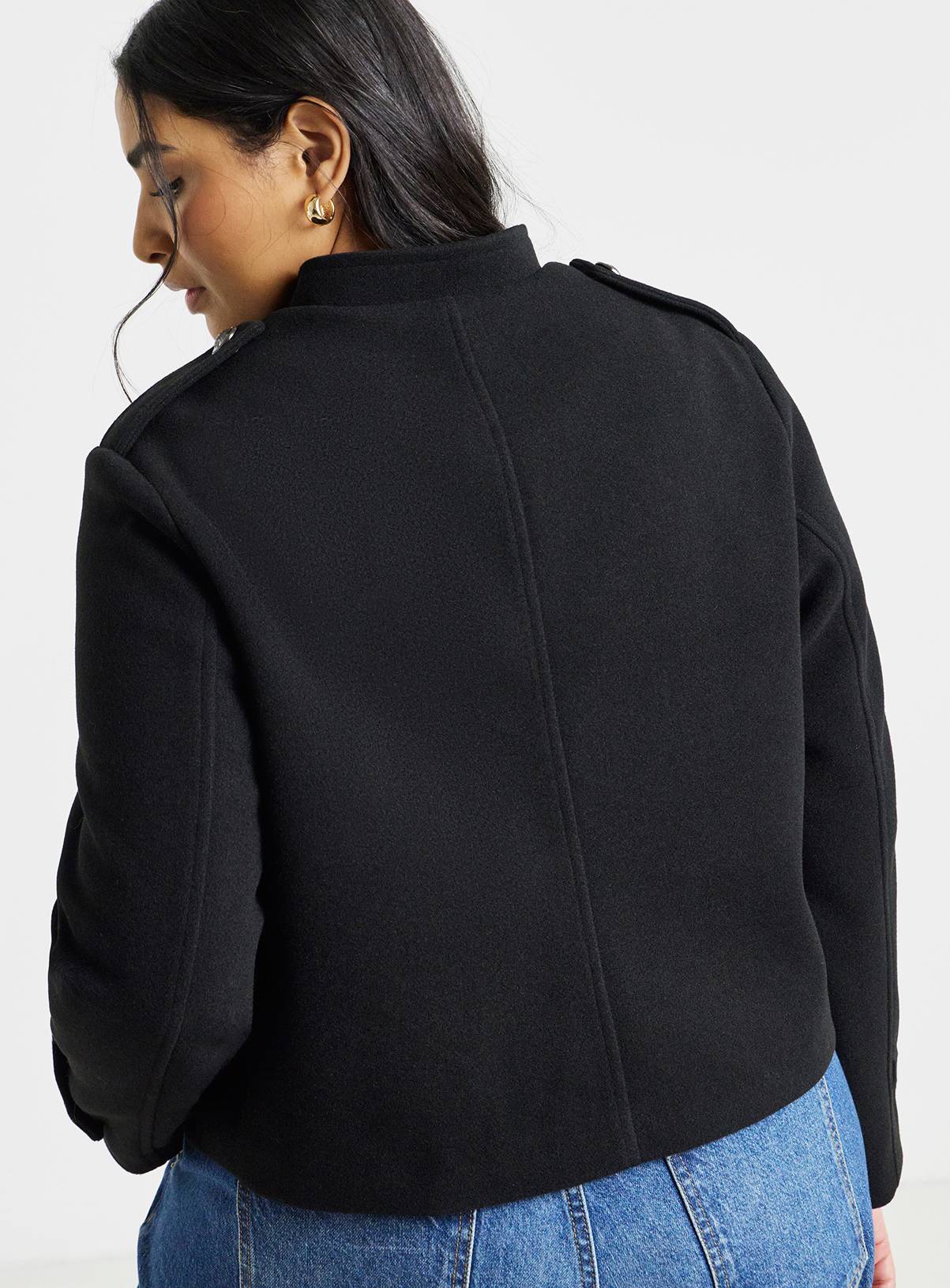 SIMPLY BE Zip Front Military Jacket 22 - Image 2