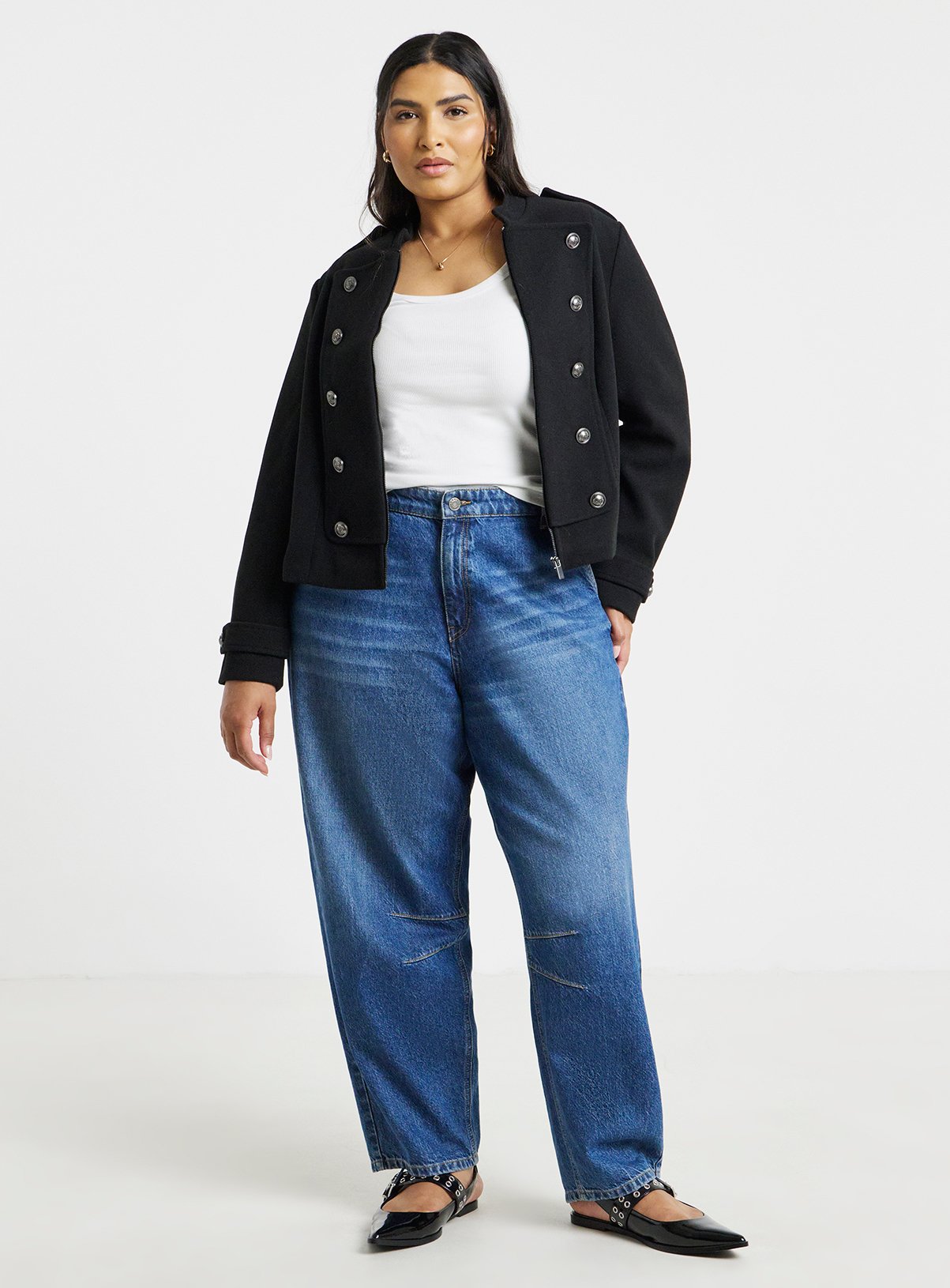 SIMPLY BE Zip Front Military Jacket 22 - Image 3 thumbnail