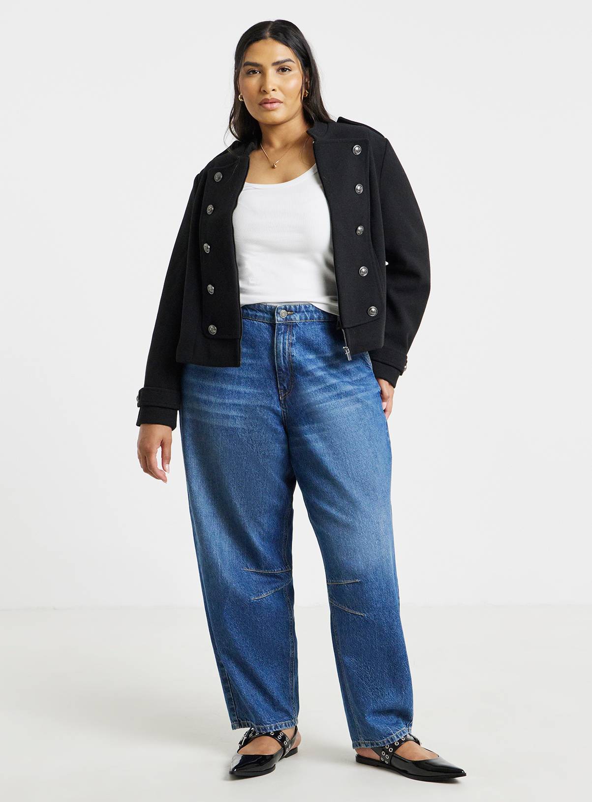 SIMPLY BE Zip Front Military Jacket 22 - Image 3