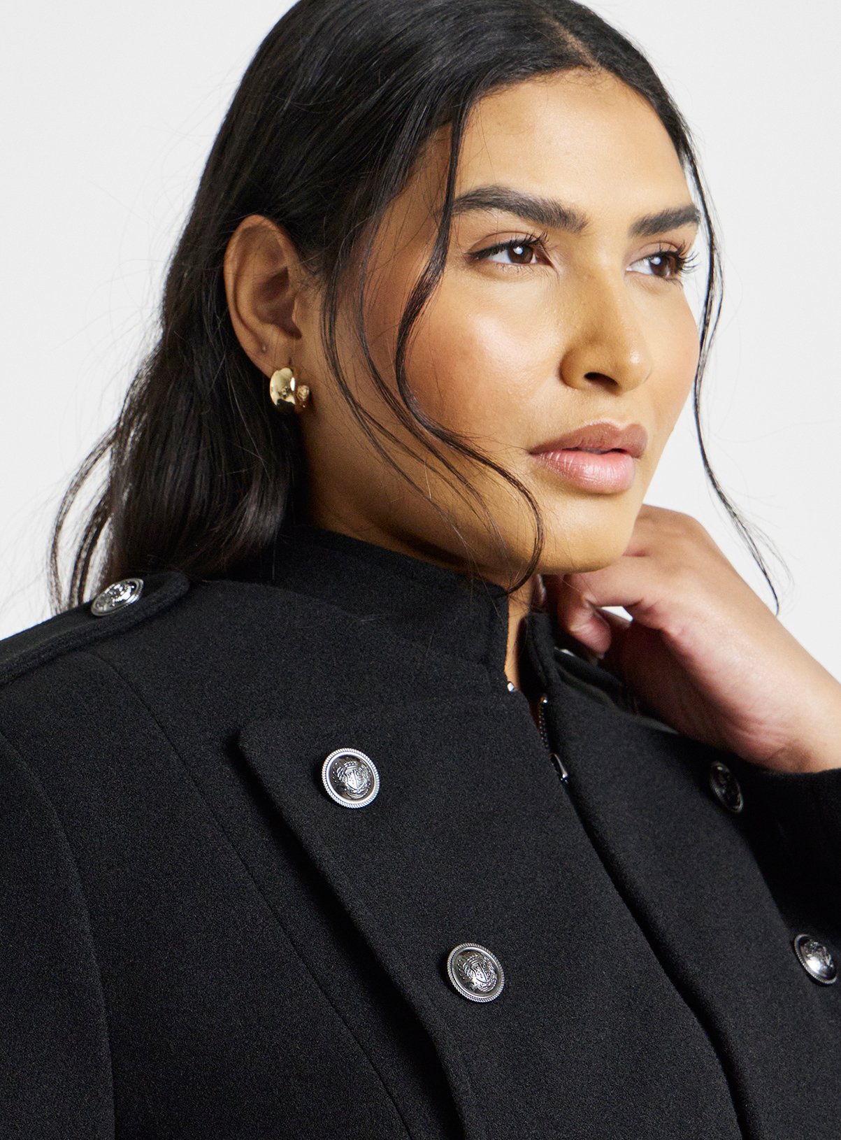 SIMPLY BE Zip Front Military Jacket 22 - Image 4 thumbnail