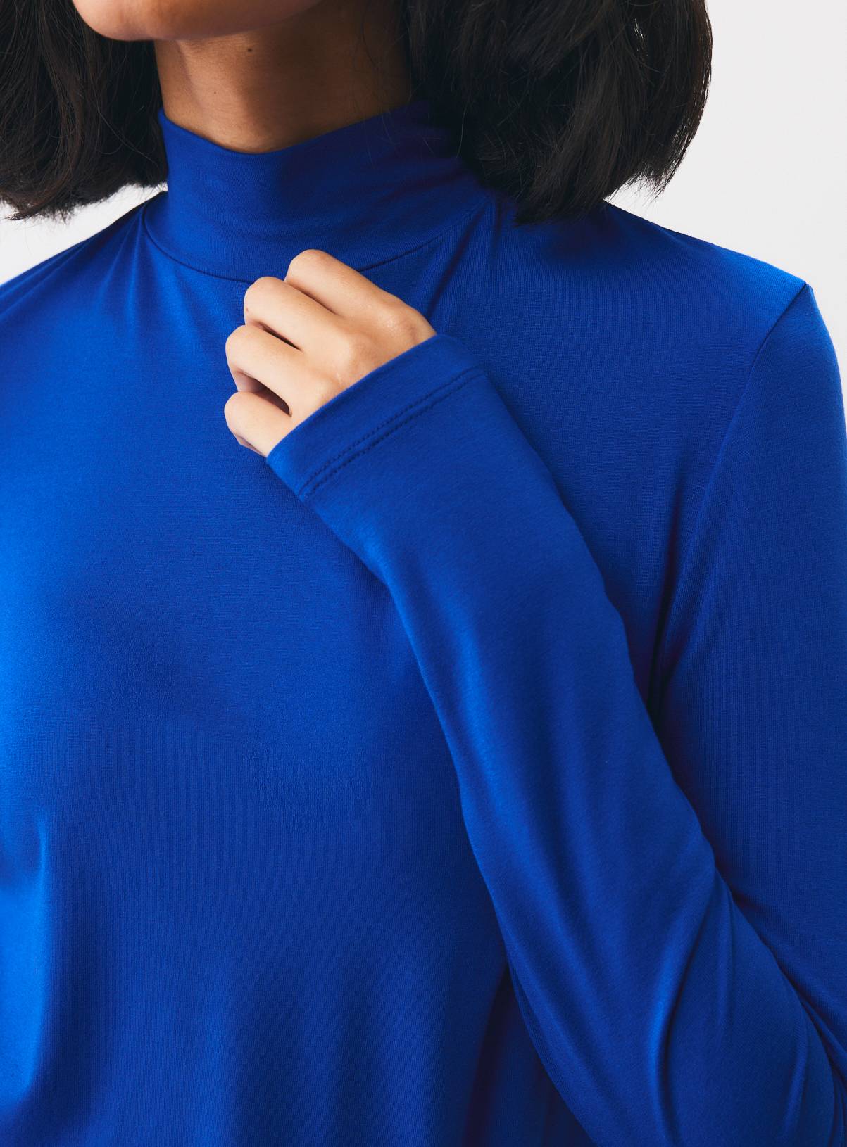 Blue Knitted Roll Neck Jumper 18 - Image 3