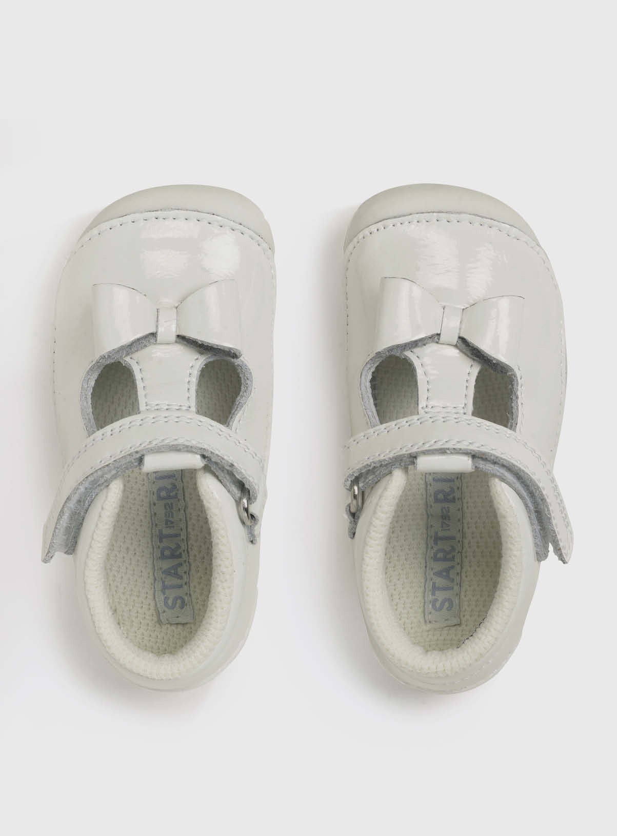 START-RITE Wiggle White Patent Girls T Bar Pre Walker Shoes 3.5 Infant - Image 2 thumbnail