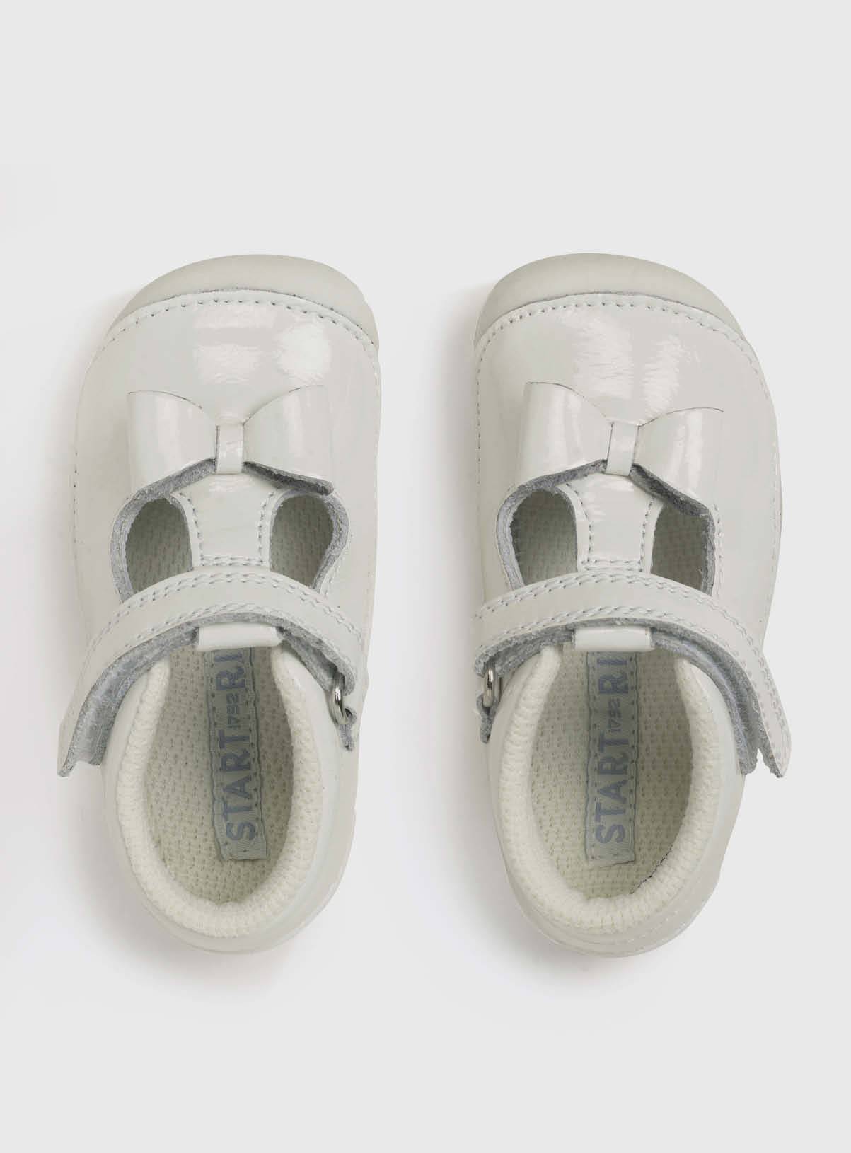 START-RITE Wiggle White Patent Girls T Bar Pre Walker Shoes 3.5 Infant - Image 2