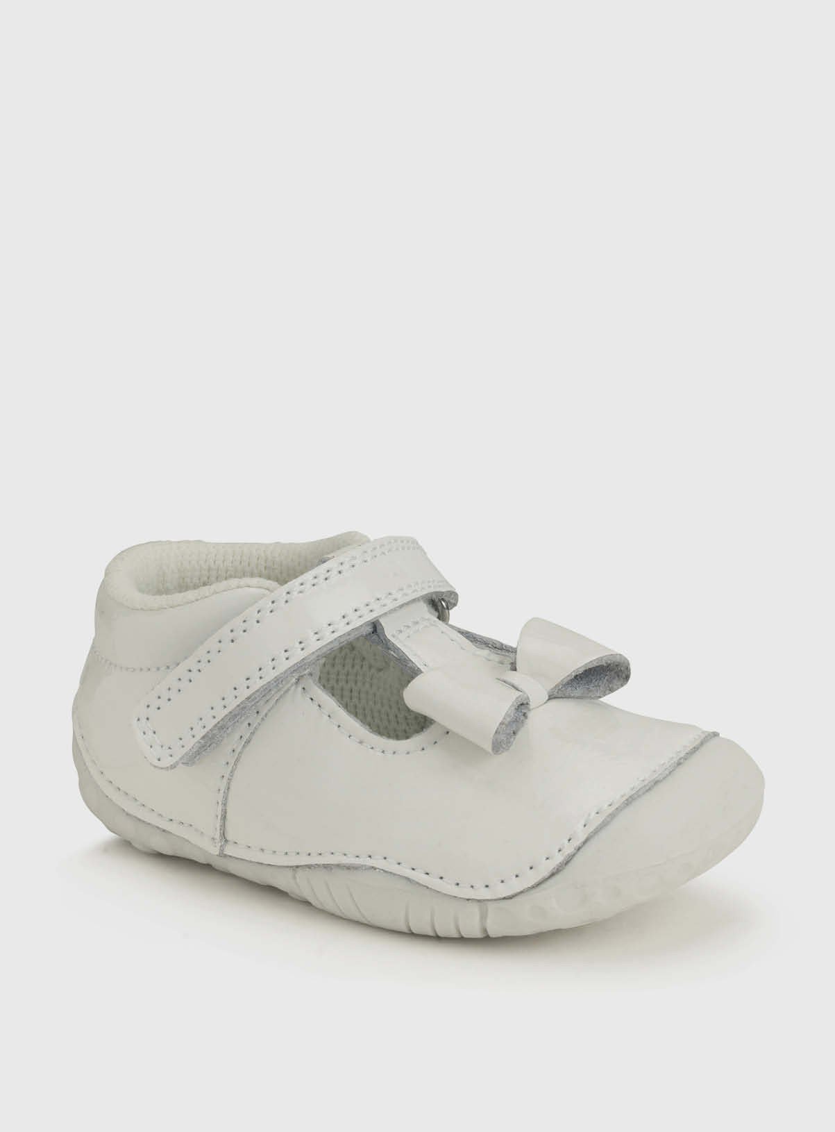 START-RITE Wiggle White Patent Girls T Bar Pre Walker Shoes 3.5 Infant - Image 3 thumbnail