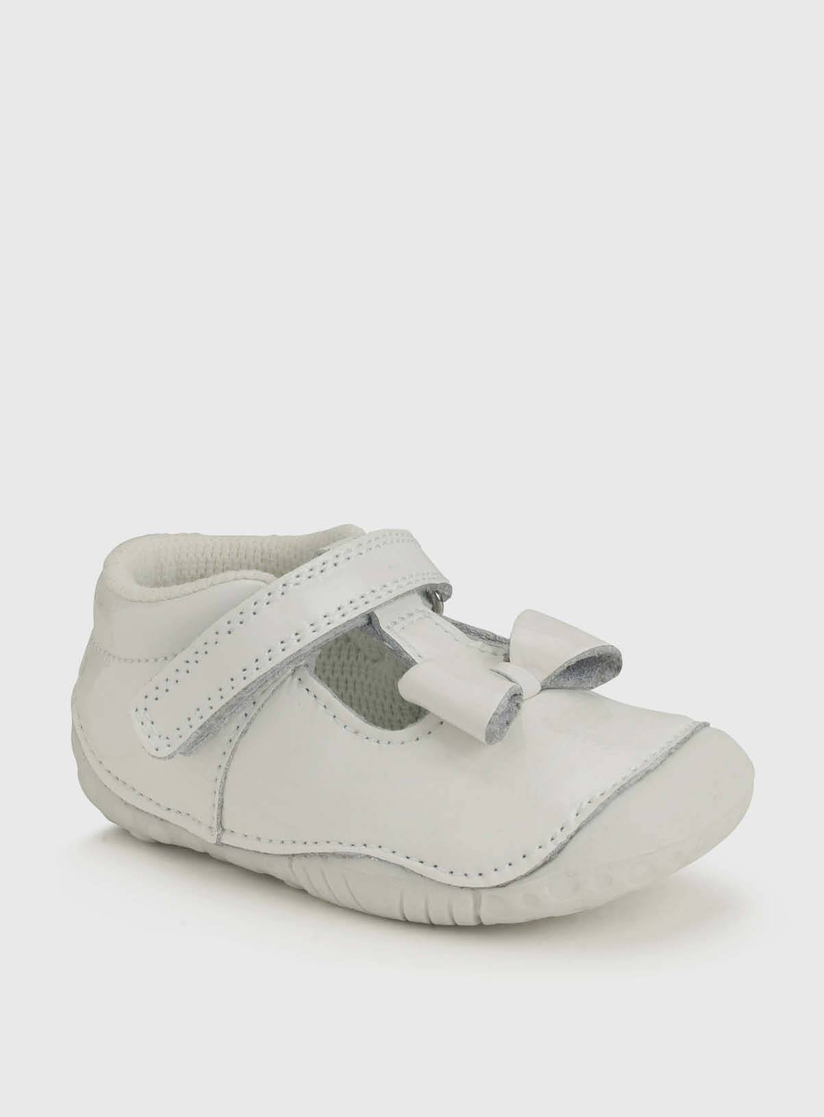 START-RITE Wiggle White Patent Girls T Bar Pre Walker Shoes 3.5 Infant - Image 3