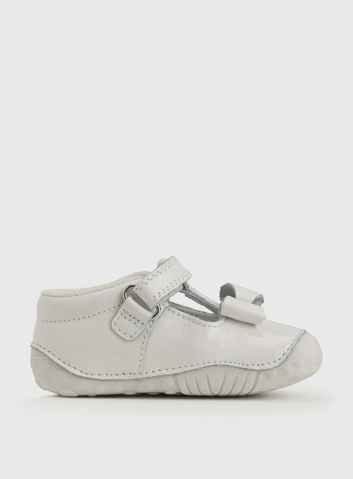 START-RITE Wiggle White Patent Girls T Bar Pre Walker Shoes 3.5 Infant - Image 4
