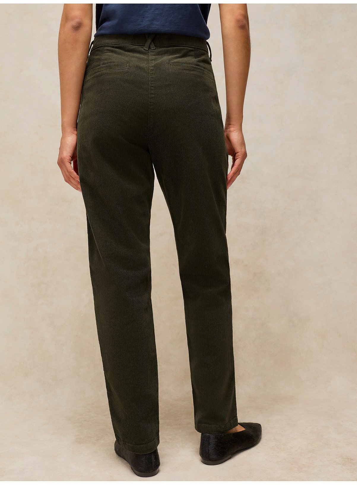WHITE STUFF Twister Cord Trouser Green 18R - Image 3 thumbnail