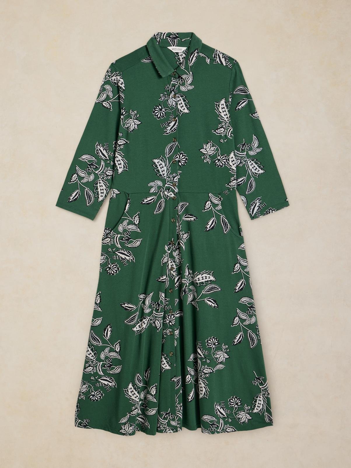 WHITE STUFF Rua Jersey Dress 8 - Image 1 thumbnail