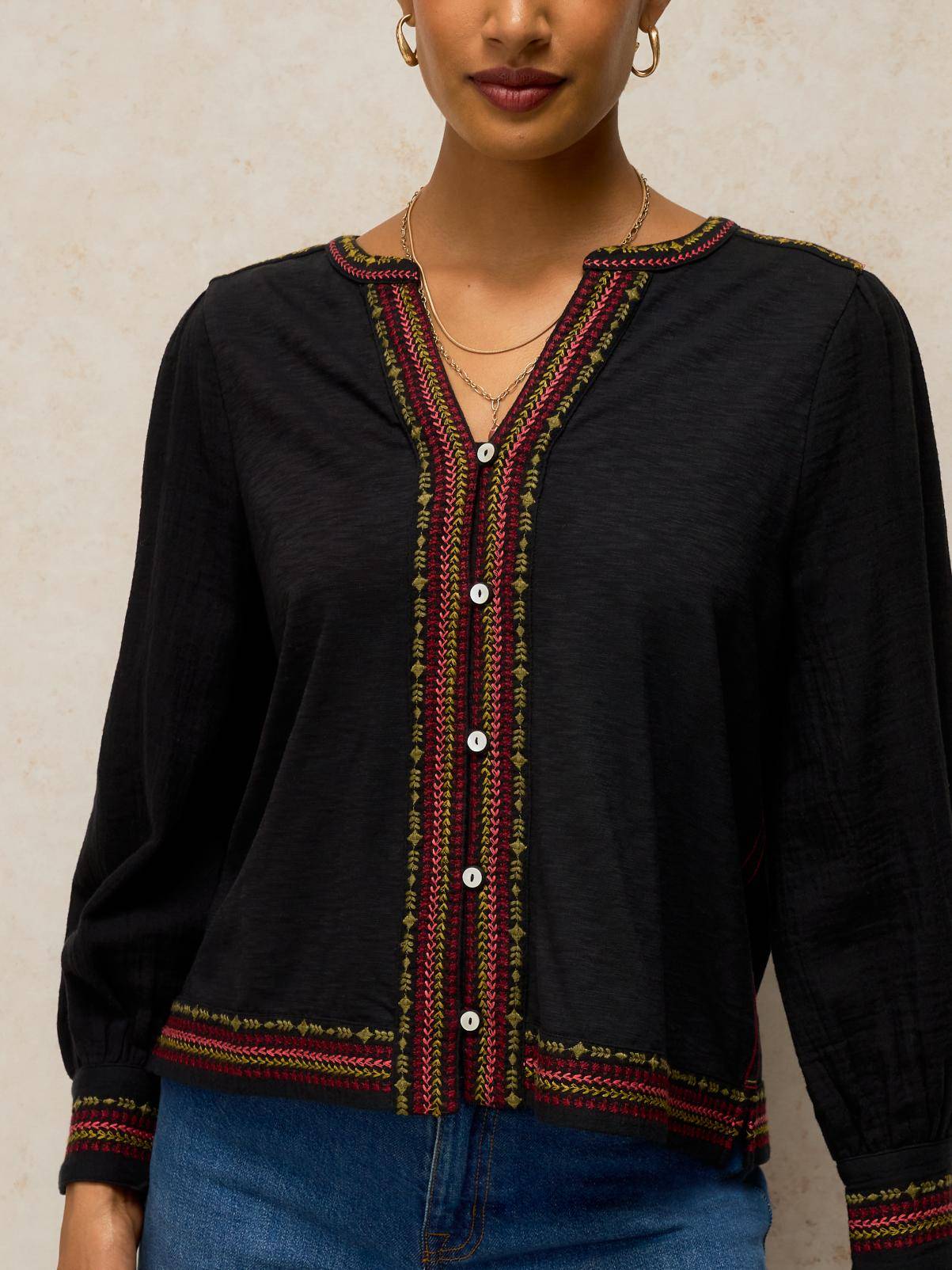 WHITE STUFF Lizzie Embroidered Top 12 - Image 4