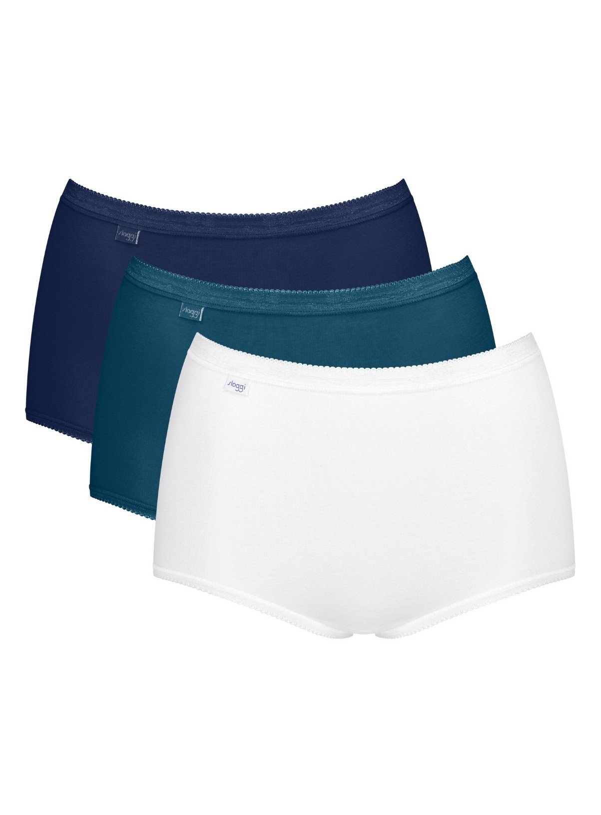 SLOGGI Basic Maxi Knickers 3 Pack Blue 20 - Image 5 thumbnail
