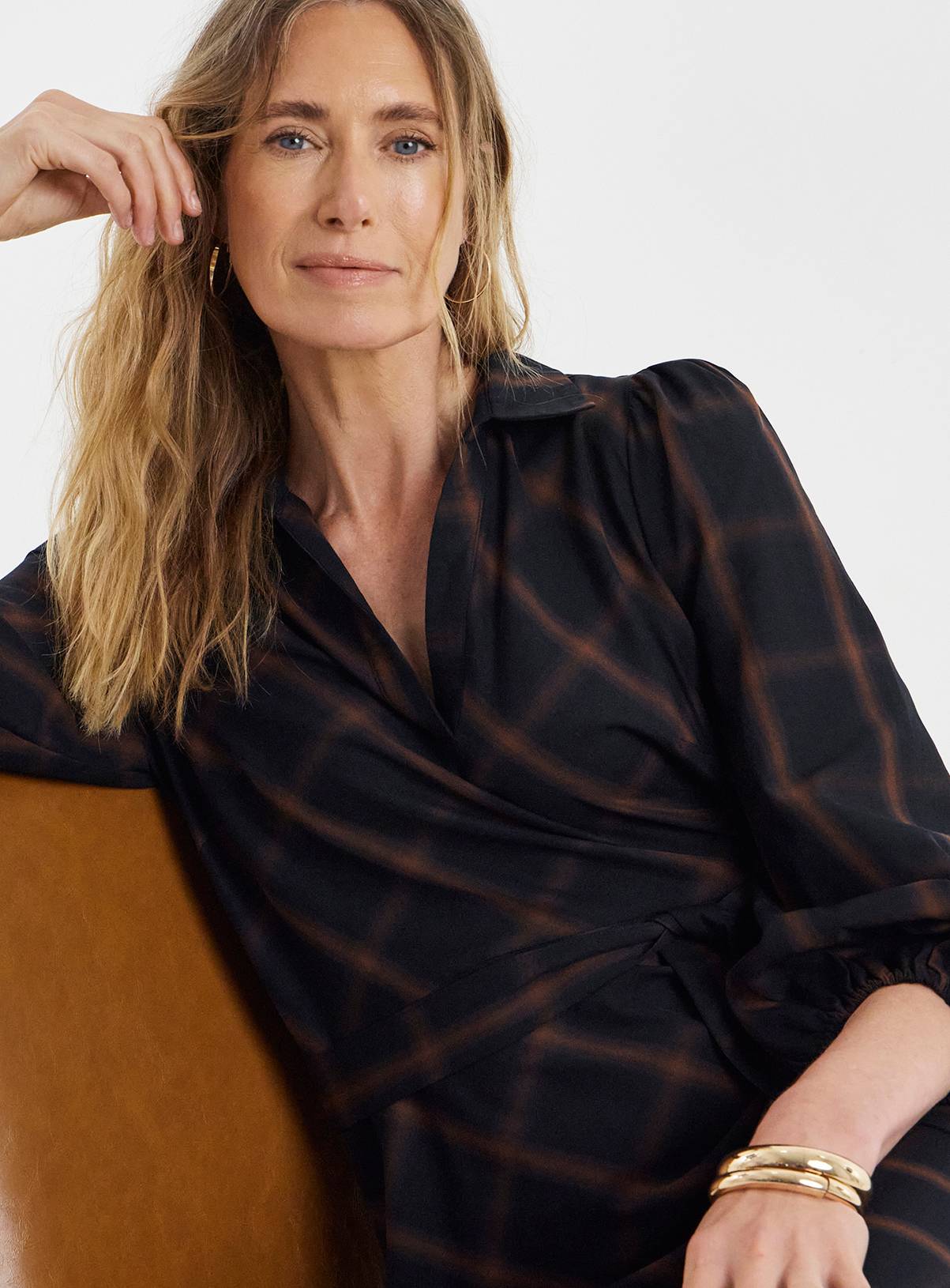 JD WILLIAMS Check Belted Shirt Dress 12 - Image 4