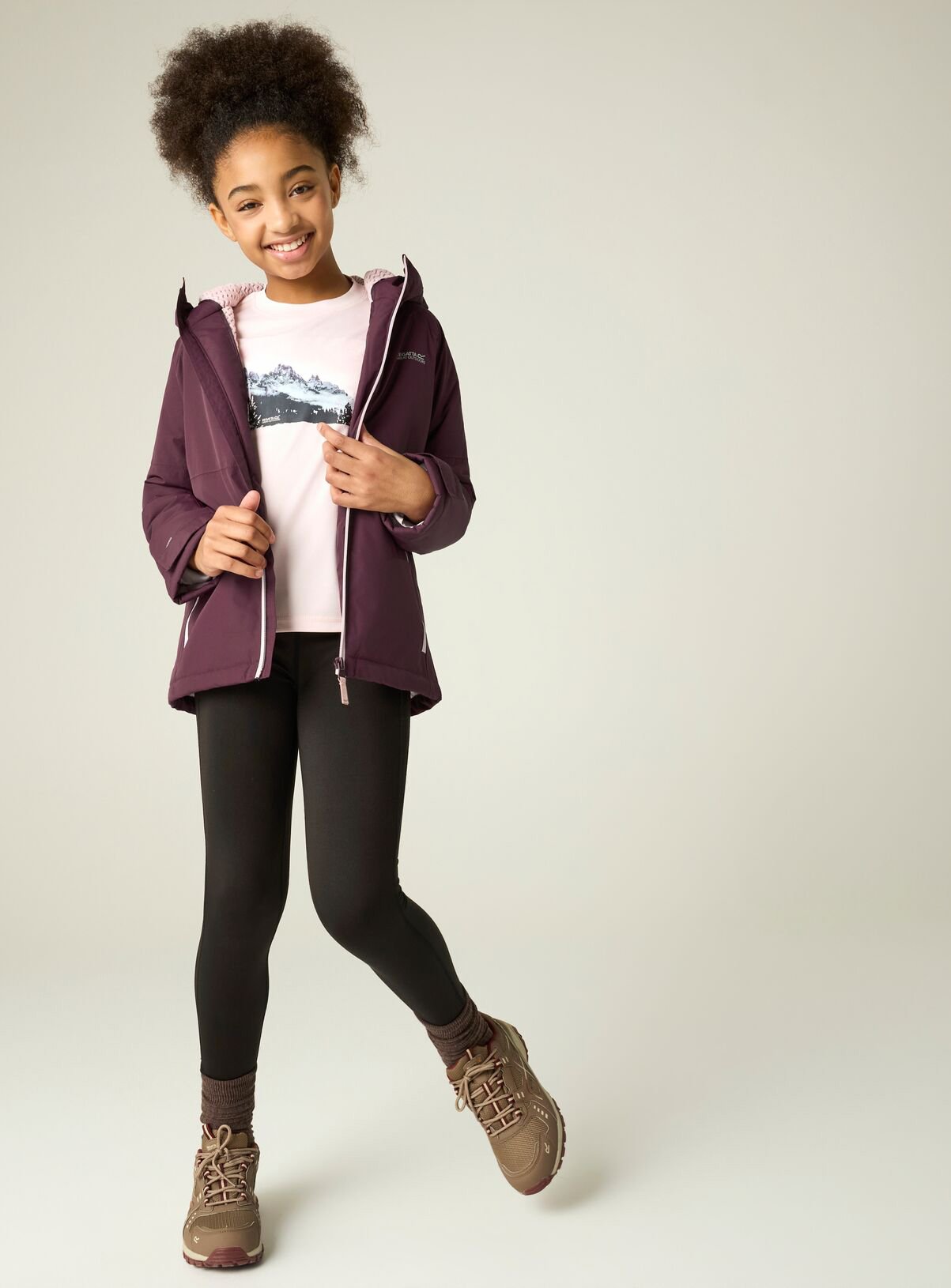 REGATTA Hillain Warm Lined Waterproof Jacket Purple 5-6 Years - Image 4 thumbnail