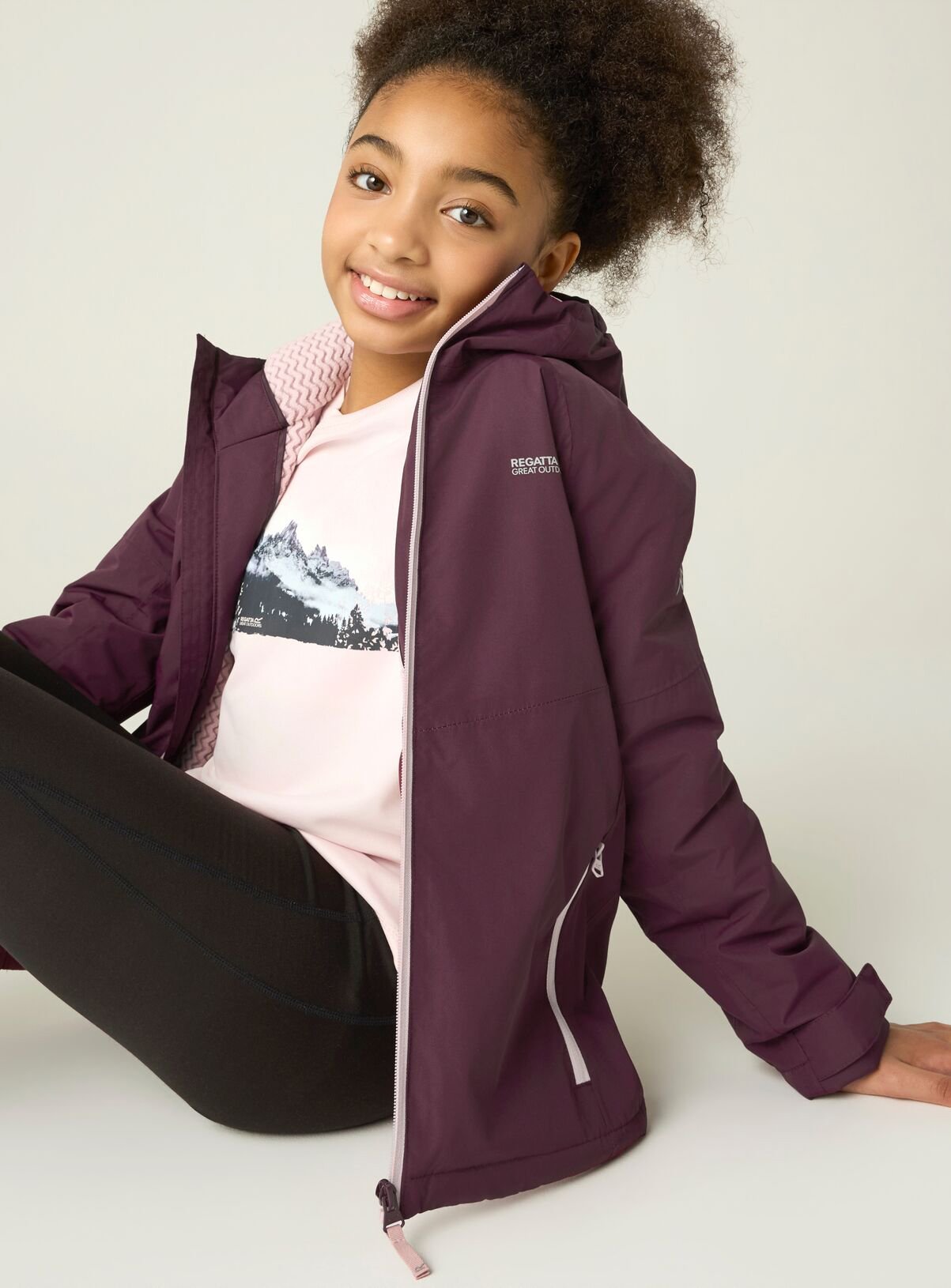 REGATTA Hillain Warm Lined Waterproof Jacket Purple 5-6 Years - Image 5 thumbnail