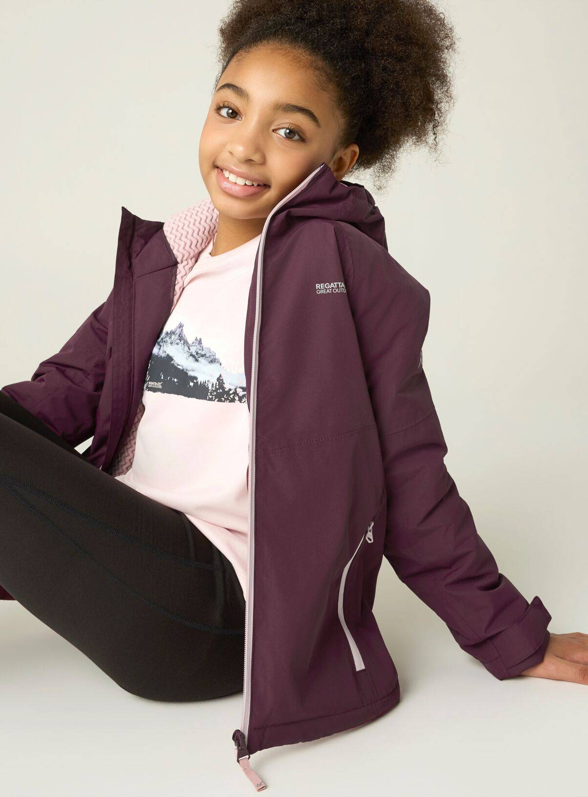 REGATTA Hillain Warm Lined Waterproof Jacket Purple 5-6 Years - Image 5