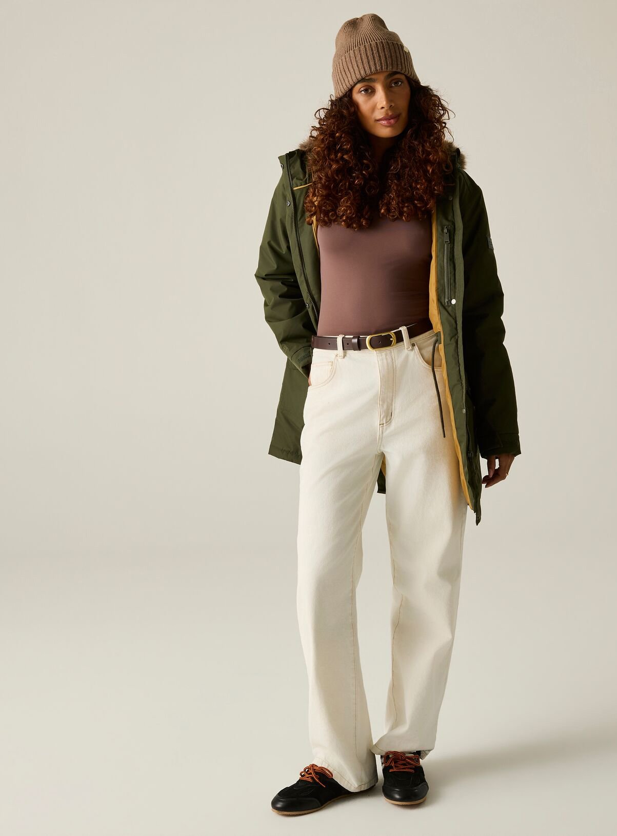 REGATTA Sophia Waterproof Jacket Khaki 10 - Image 2 thumbnail
