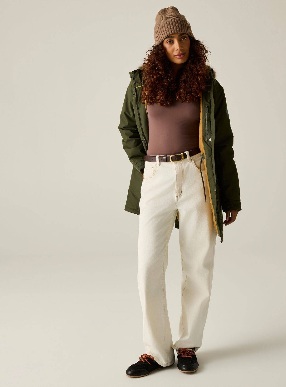 REGATTA Sophia Waterproof Jacket Khaki 10 - Image 2