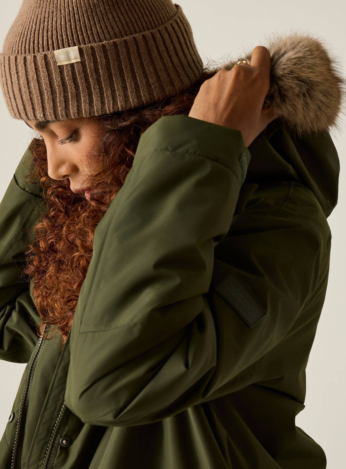 REGATTA Sophia Waterproof Jacket Khaki 10 - Image 4