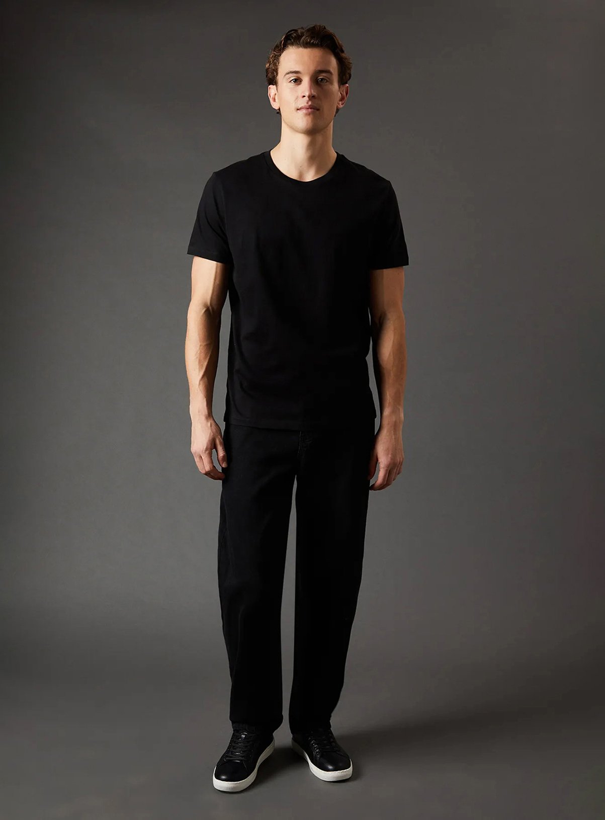 BURTON Black 3 Pack Crew Neck T-Shirt XL - Image 2 thumbnail