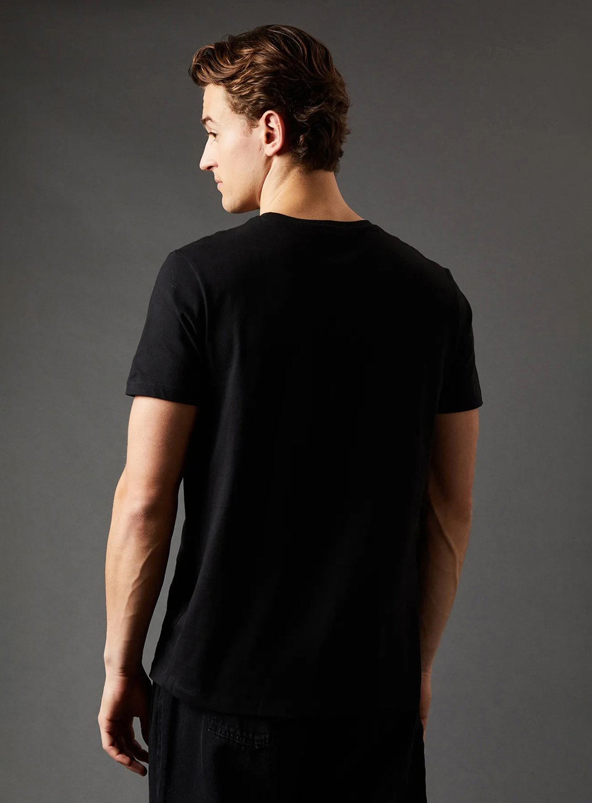 BURTON Black 3 Pack Crew Neck T-Shirt XL - Image 3 thumbnail
