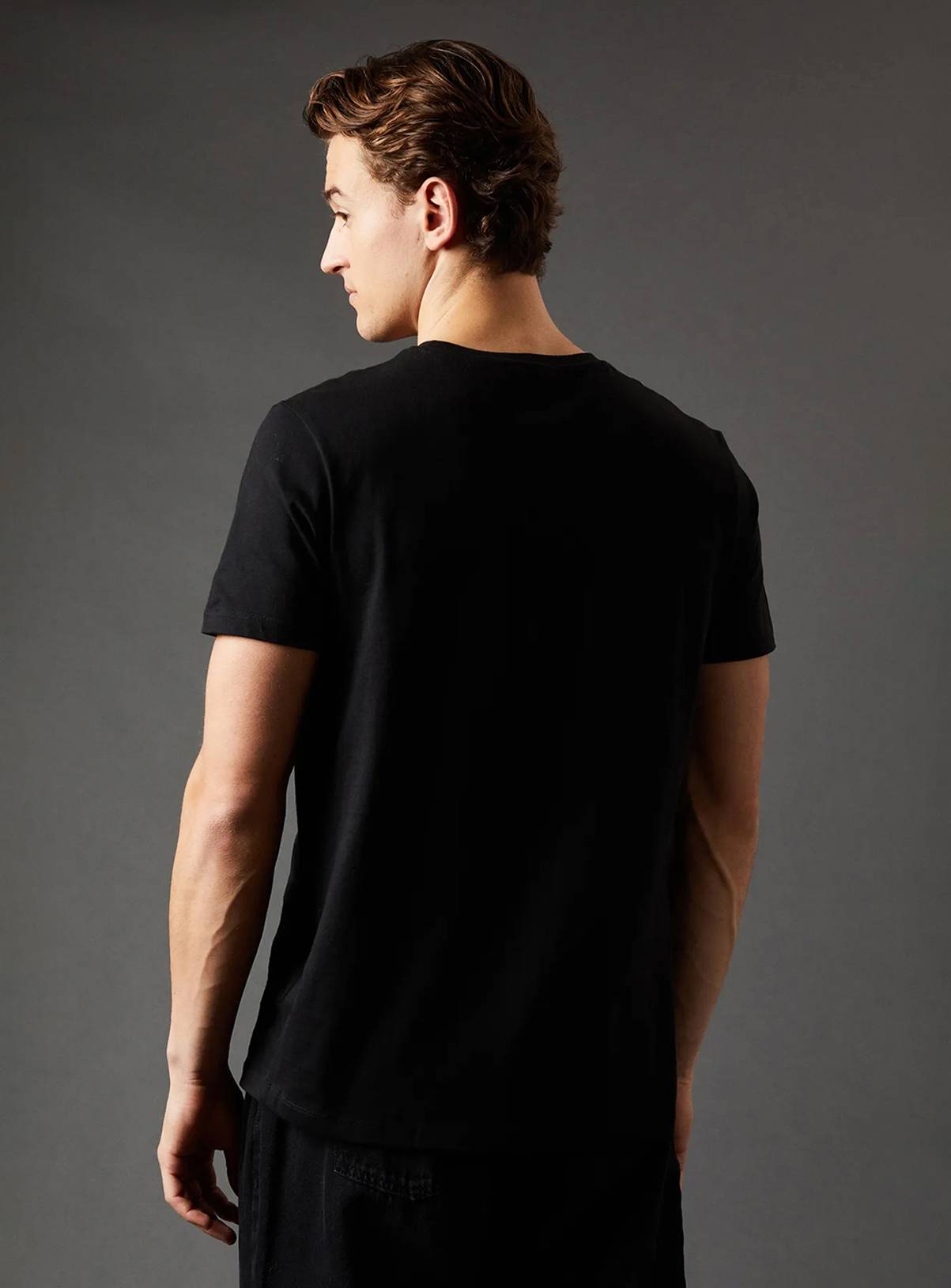 BURTON Black 3 Pack Crew Neck T-Shirt XL - Image 3