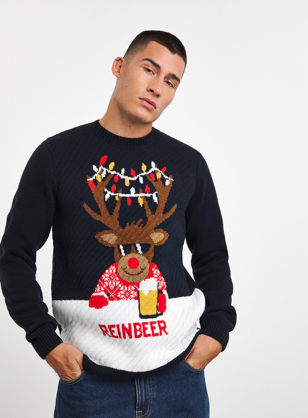 JACAMO Reinbeer Christmas Jumper 1XL - Image 1 thumbnail