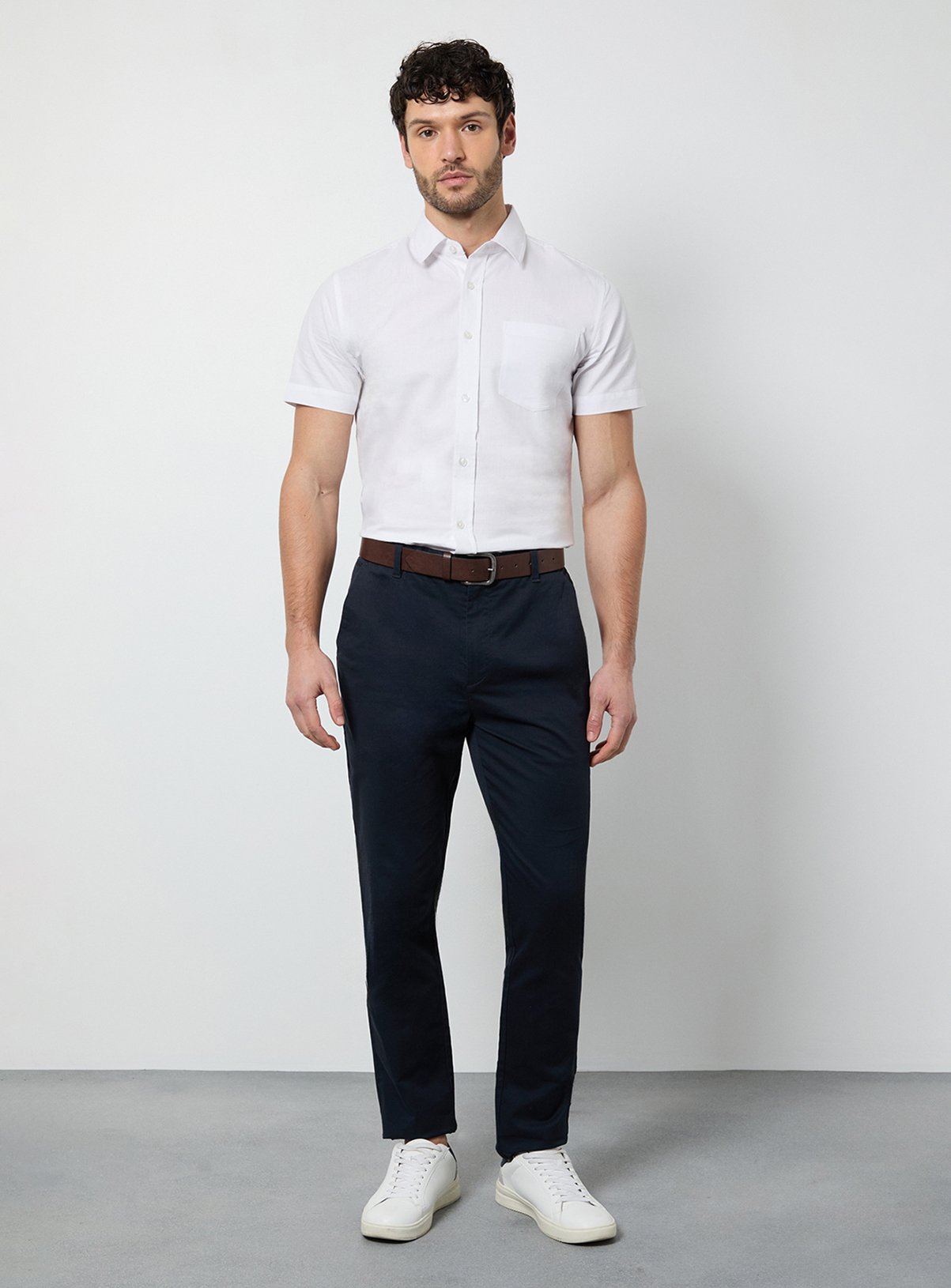 BURTON White Short Sleeve Oxford Shirt XL - Image 2 thumbnail