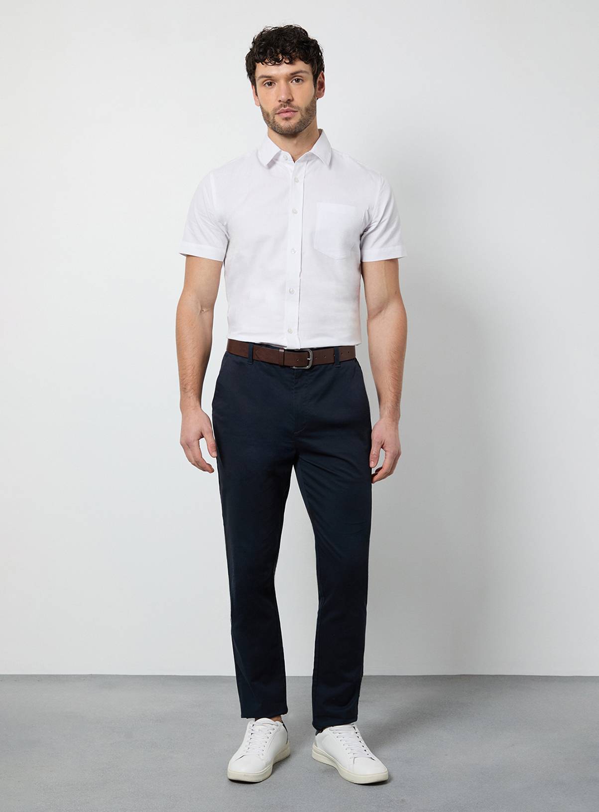 BURTON White Short Sleeve Oxford Shirt XL - Image 2