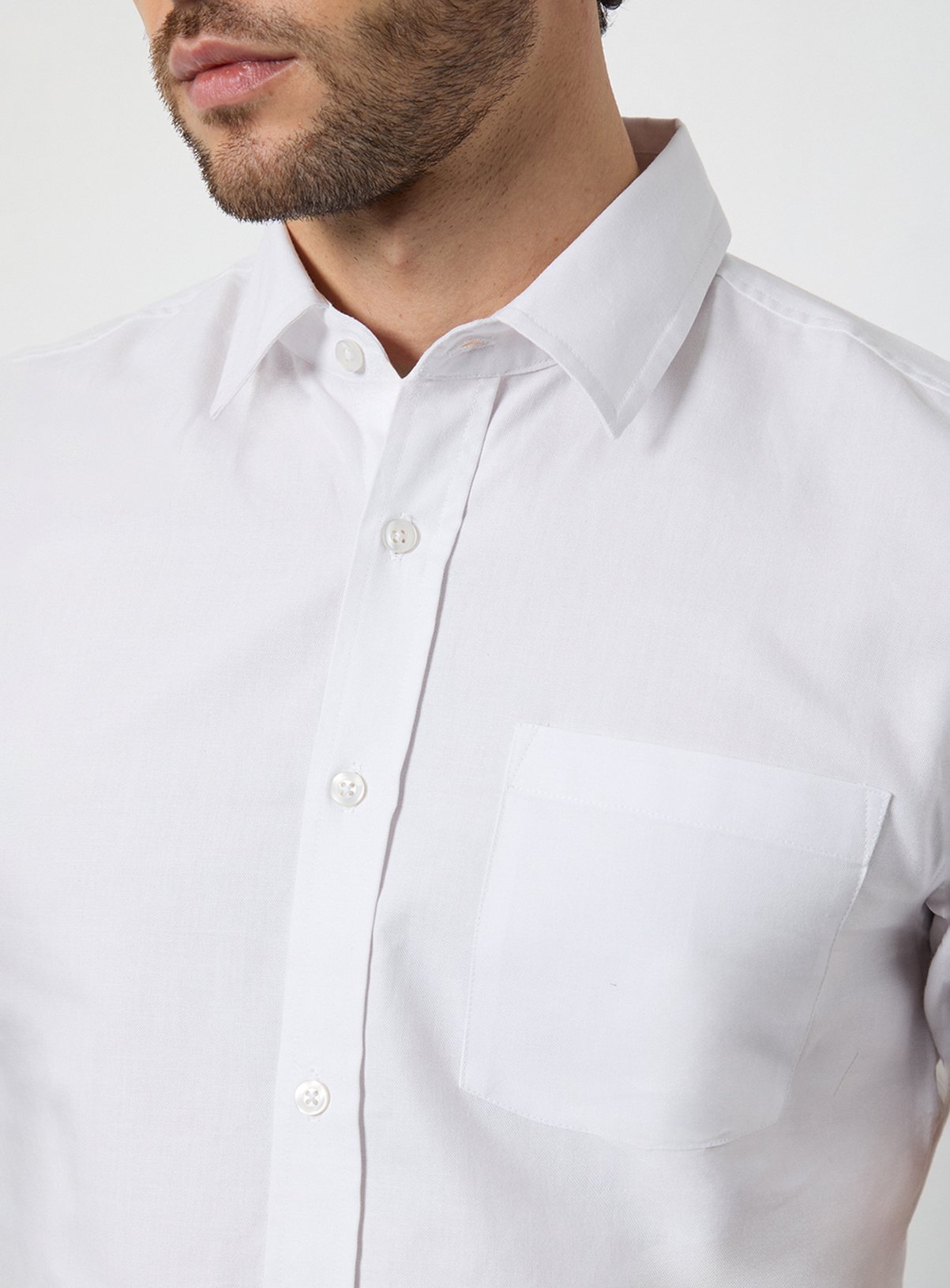 BURTON White Short Sleeve Oxford Shirt XL - Image 5 thumbnail