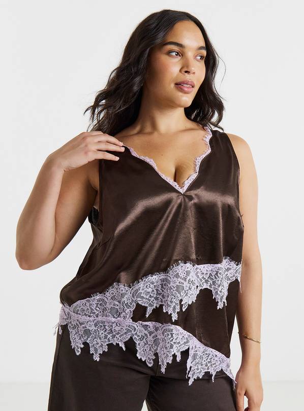 SIMPLY BE Satin Lace Cami Top 12