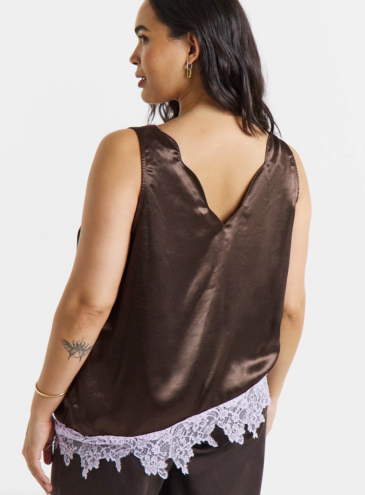 SIMPLY BE Satin Lace Cami Top 26 - Image 2 thumbnail