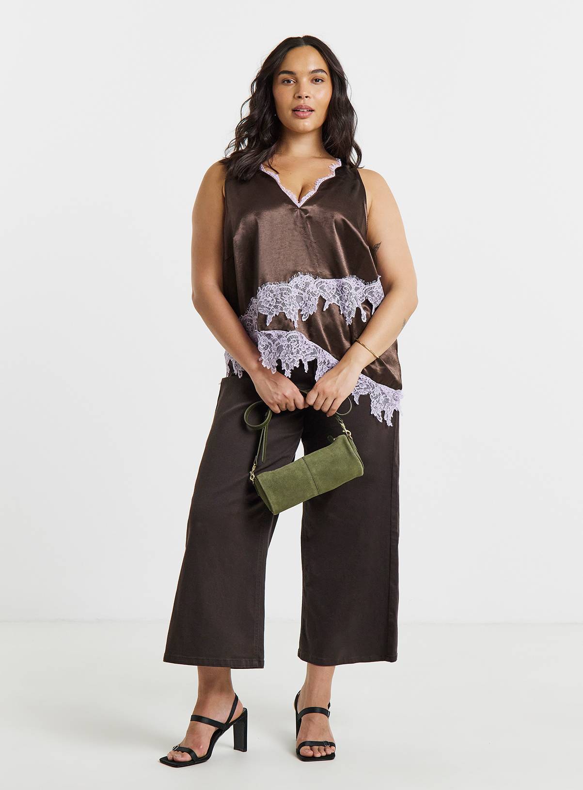 SIMPLY BE Satin Lace Cami Top 26 - Image 3