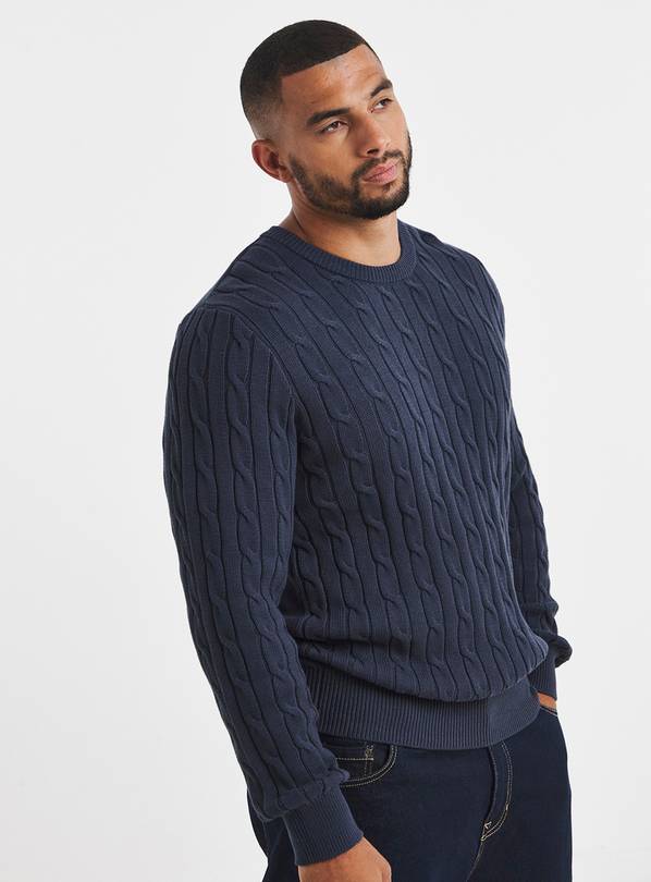 JACAMO Cable Design Crew Neck Jumper M