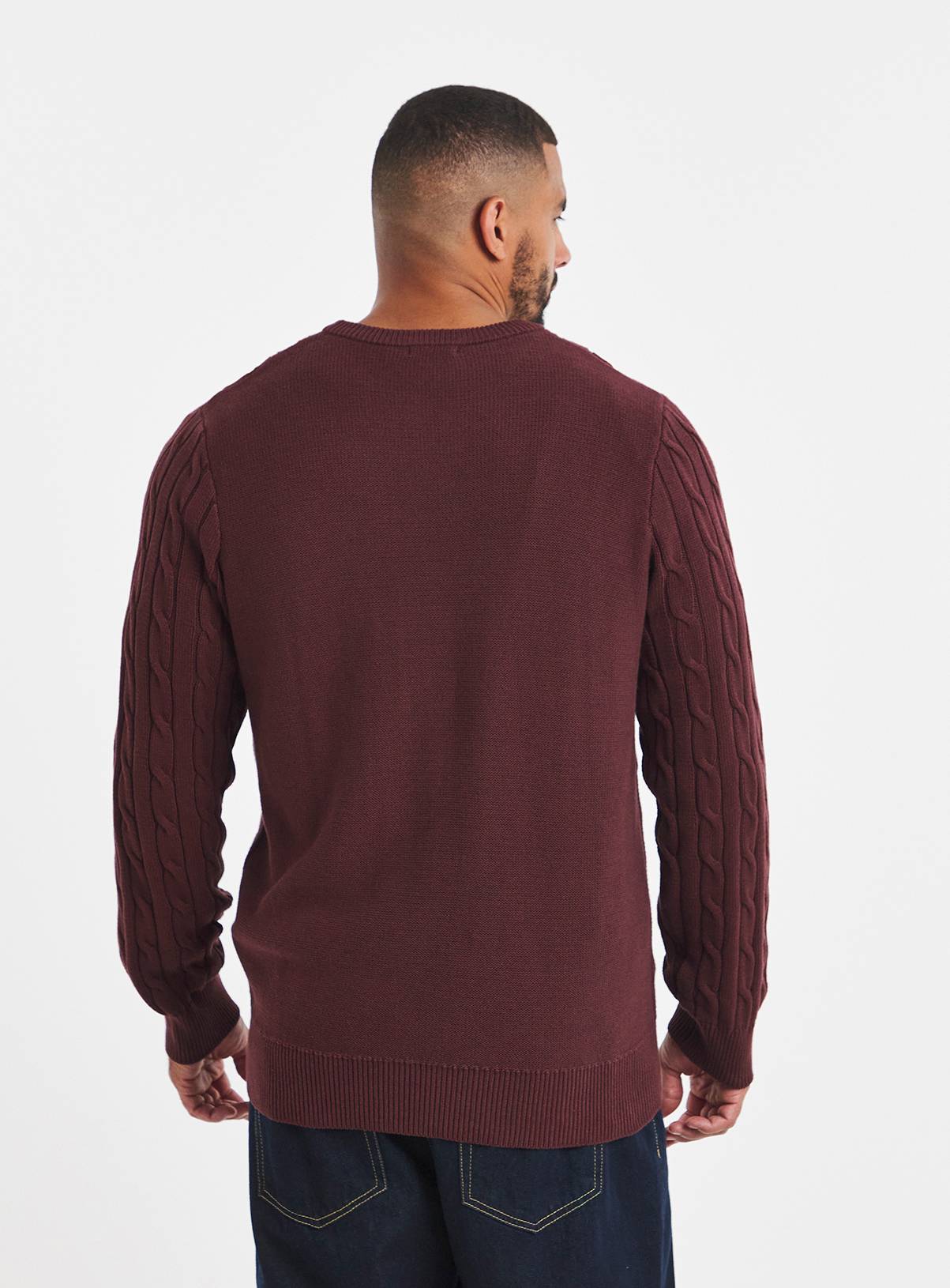 JACAMO Cable Design Crew Neck Jumper 3XL - Image 2