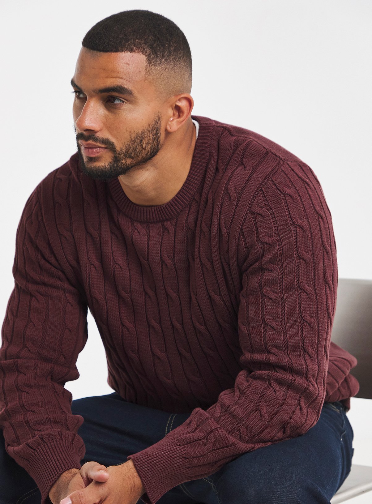 JACAMO Cable Design Crew Neck Jumper 3XL - Image 3 thumbnail