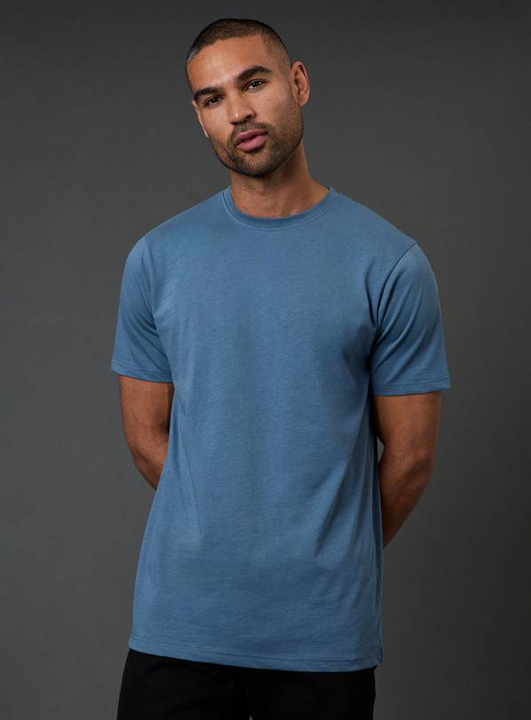 BURTON Blue Plain Crew Neck T-Shirt S