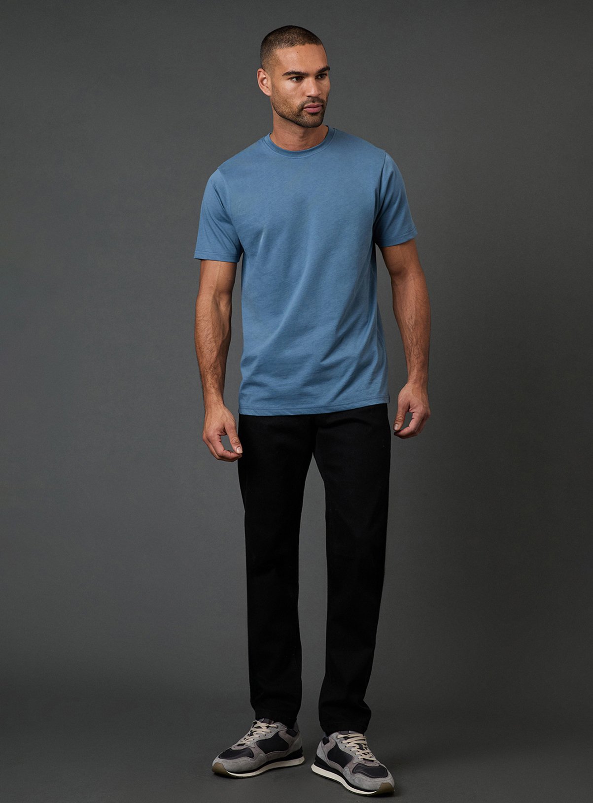 BURTON Blue Plain Crew Neck T-Shirt XL - Image 2 thumbnail