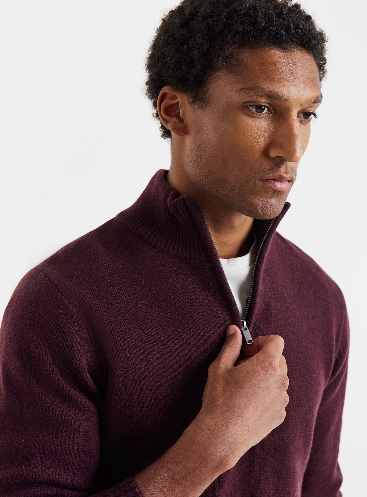 JACAMO Lambswool 1/4 Zip Jumper Red 3XL - Image 4 thumbnail