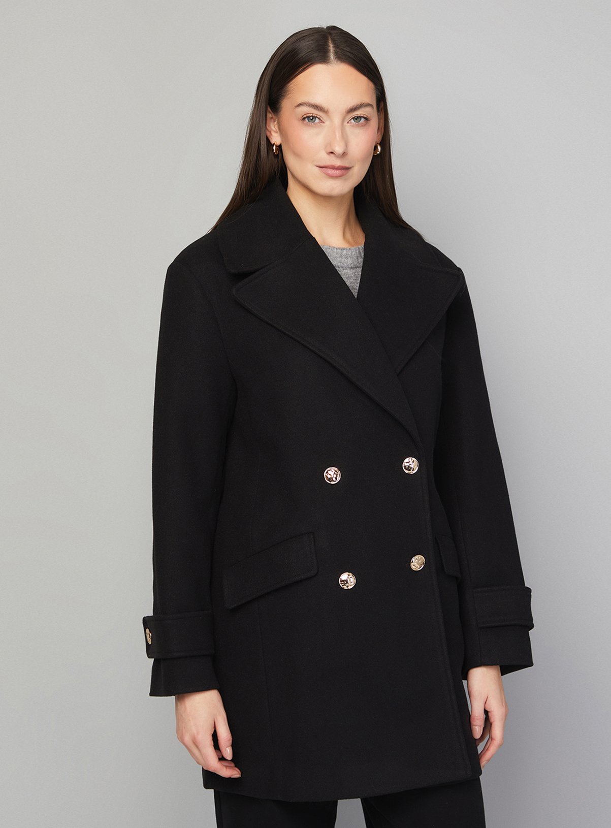WALLIS Mid Length Double Breasted Coat 16 - Image 1 thumbnail